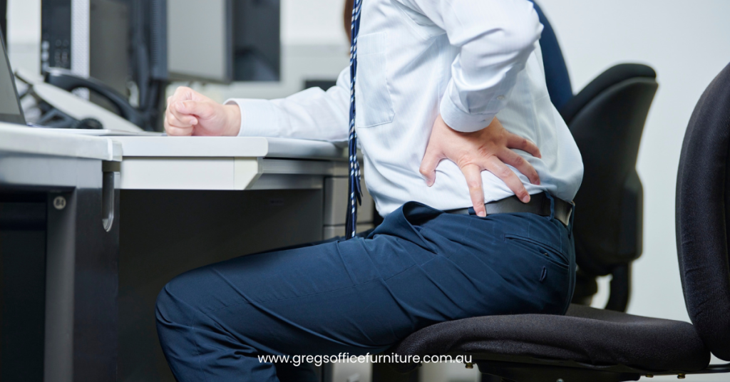 Employee with back pain